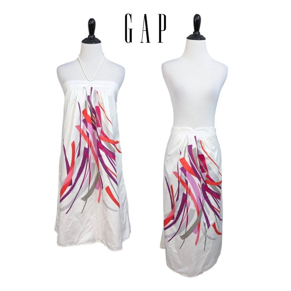 GAP Multi-Way Dress / Skirt - Size XXL Womens - White Pink Purple Grey Red
